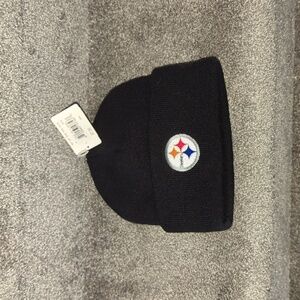 Black Beanie with Steelers Logo